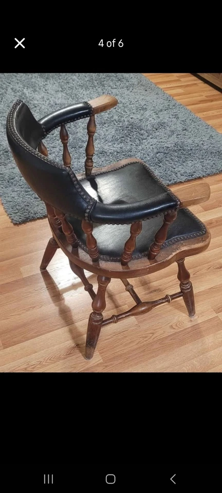 SILLA CAPITANES SHELBY WILLIAMS AÑOS 20 VINTAGE Foto 4 de 4