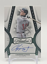 Chipper Jones Auto /5 - 2025 Flawless Panini Holo Green Autograph Card #FS-CJ