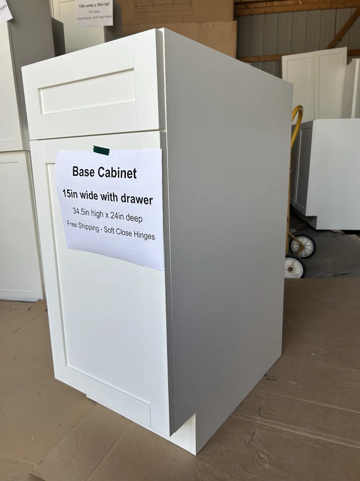 Armarios de cocina RTA Shaker blanco | cierre suave | todos los tamaños | En stock ahora Foto 3 de 4