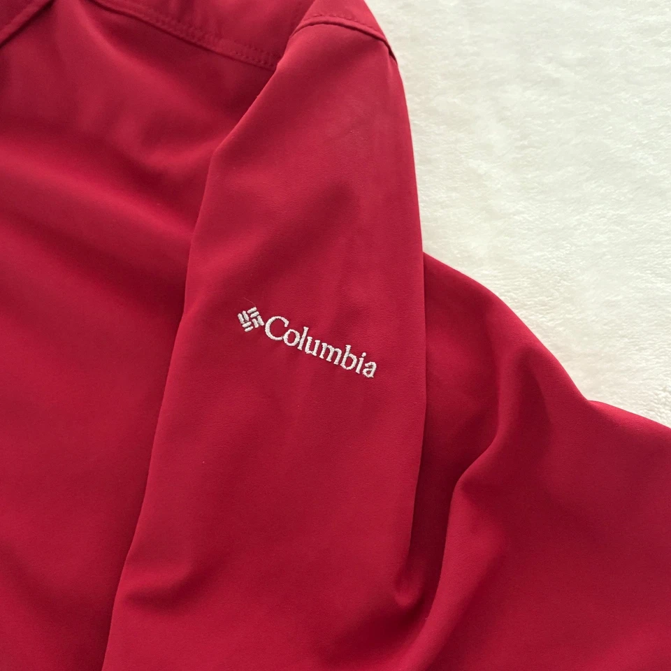 Columbia Vented Casual Shirt Womens Size Large Athletic Cut Maroon (Red) L/S - Image 4 of 4