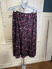Sag Harbor Floral Print Midi Skirt Small