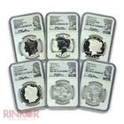 2023 Morgan & Peace Dollar 6-Coin Set FDOI Ryder Signature NGC PF 70