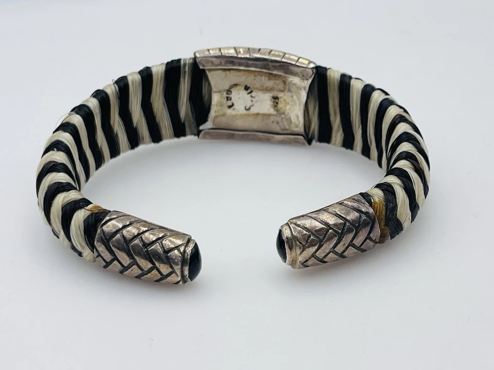 Lou Guerin Sterling Silver Labradorite Cuff Bracelet - Image 3 of 4