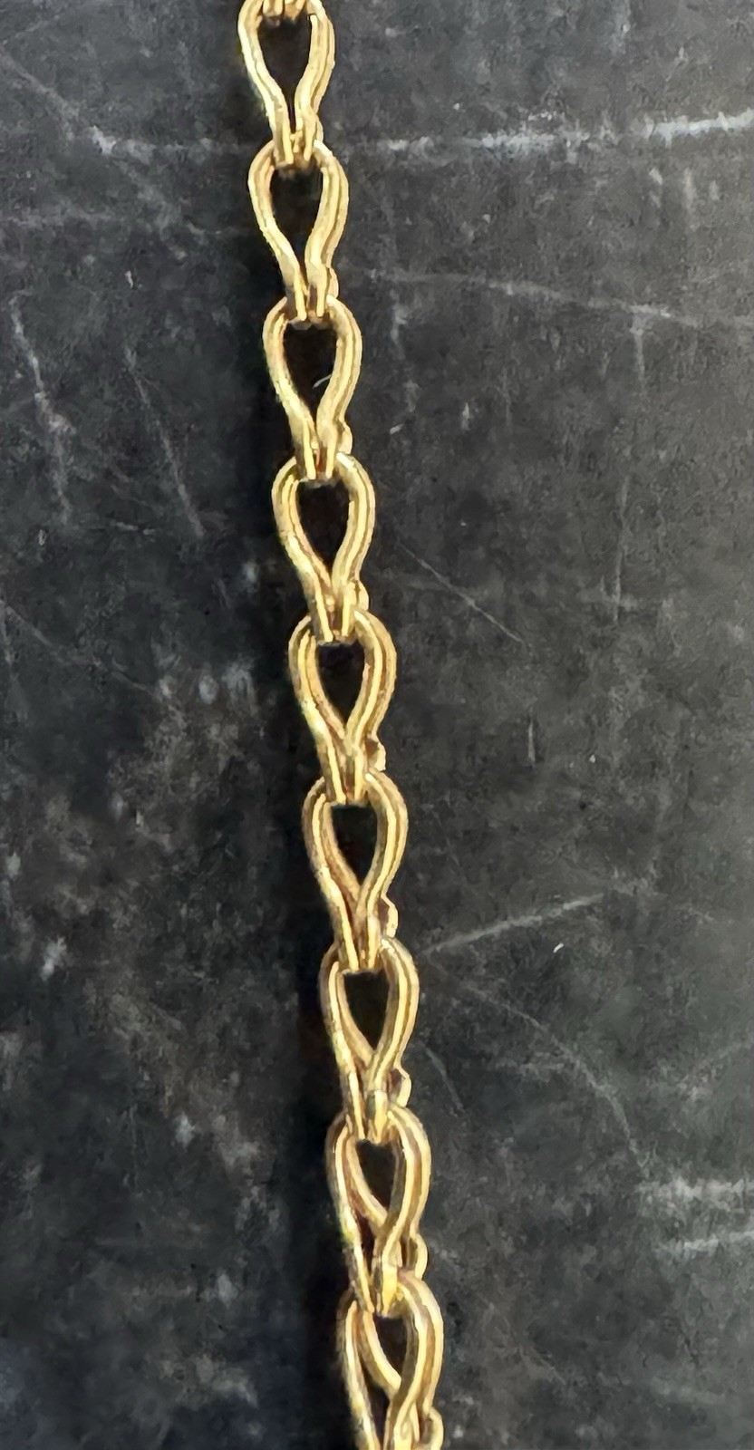 VTG Unoaerre 18K Gold Rare Loop In Loop Link Chai… - image 1