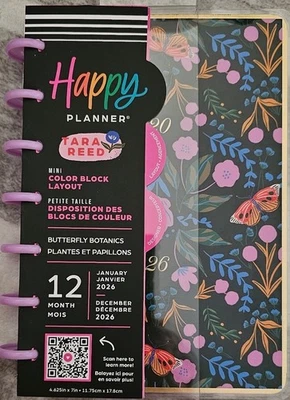 ME & MY BIG IDEA 2026 Happy Planner Tara Reed Butterfly Botanics Mini Color Block Layout Planner
