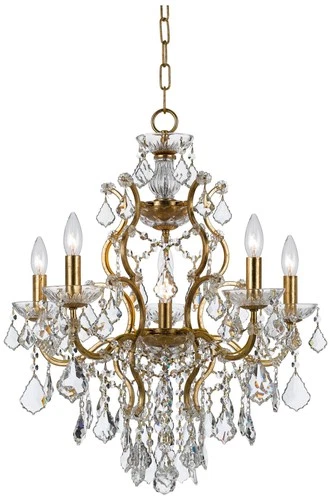 Crystorama Filmore 23" 6-Light Traditional Gold and Crystal Chandelier - Picture 2 of 3