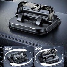 360 Degree Rotation Car Dashboard Phone Holder Anti-Slip Cell Phone Mount Black