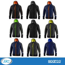 Sparco Tech Soft Shell Jacket - Pack Away Hood, Shower Proof, Fleece Lined