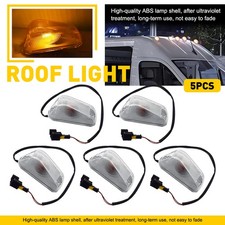 5PCS Clear Halogen Roof Cab Marker Amber Light Fit Dodge RAM Promaster 2014-2023