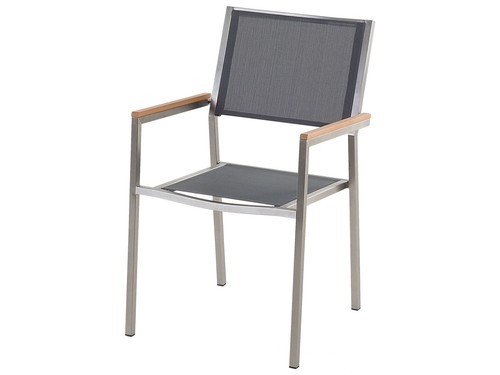 Gartenmöbel-Set für 4 Personen mit Tischplatte aus Aluminium, Edelstahl, Keramik - Bild 8 von 12