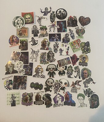 Sitickers Halloween And Beetle Juice All In Pictures, 59 Pack