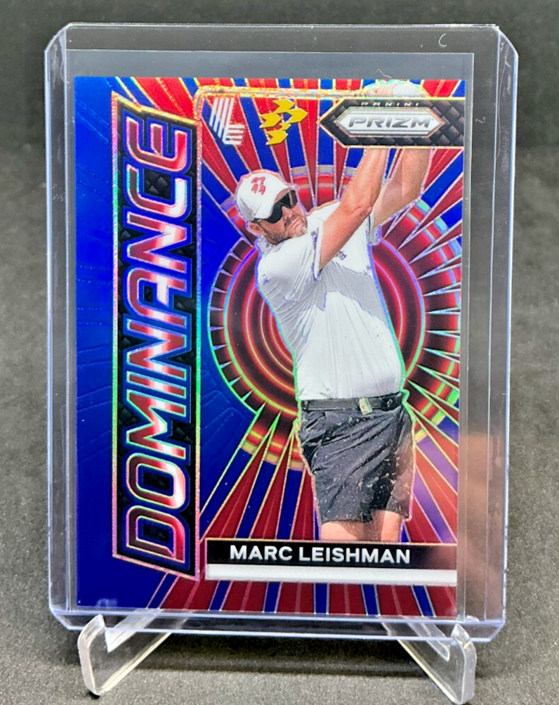 2024 Panini Prizm LIV Golf Dominance Marc Leishman Blue Prizm 82/99 Card #5