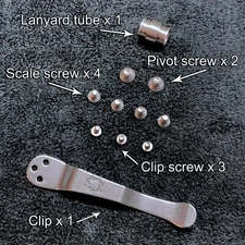 Stock Stainless Satin Hardware (NO KNIFE) for Spyderco Paramilitary 2 C81GP2