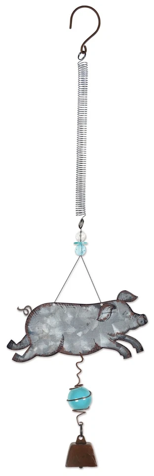 Piggy and bell BOUNCY GALVANIZED METAL CAMPING OUTDOOR RV TRAILER fun - Image 1 of 1