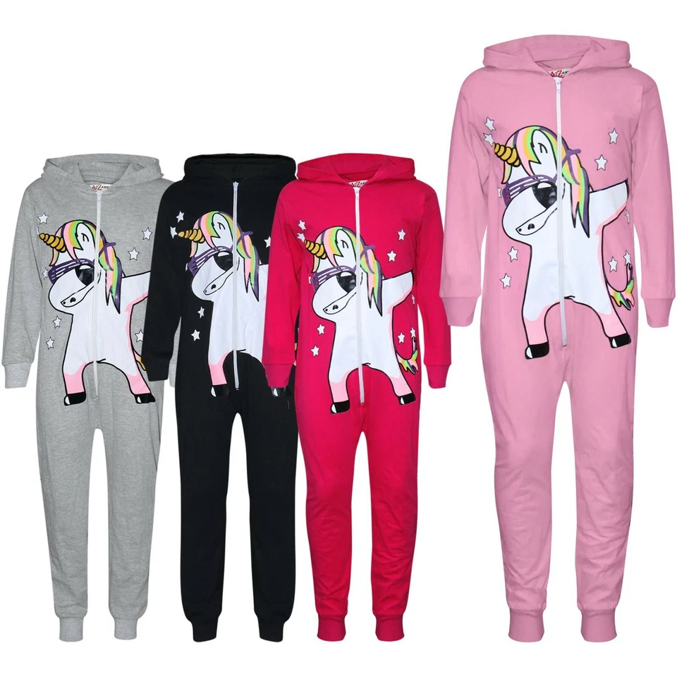 ONE A A2Z Strampler One Piece Kinder Mädchen Baumwolle Tupfen Einhorn All-in-One Overalls