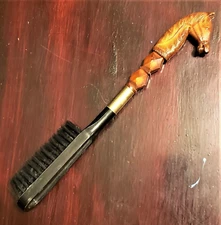 Vintage Horse Head Shoe Brush - Made in Japan - Equestrian 11"