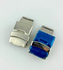 Lot Of 2 Deployant Watch Buckle Closures New 19Mm Steel Parts