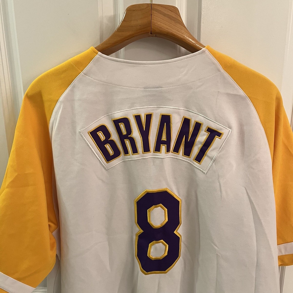 Kobe Bryant Nike Los Angeles Lakers NBA Baseball Jersey Men