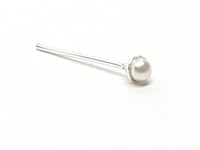 Nasenstecker Zuchtperlen 2 Mm 22 G (0,6 Mm) 925 Silber Gerade L Biegsam