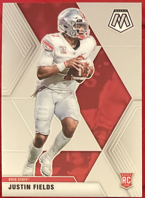 2021 Panini Mosaic Draft Justin Fields RC OHIO STATE VARIATION Rookie #8 Bears!