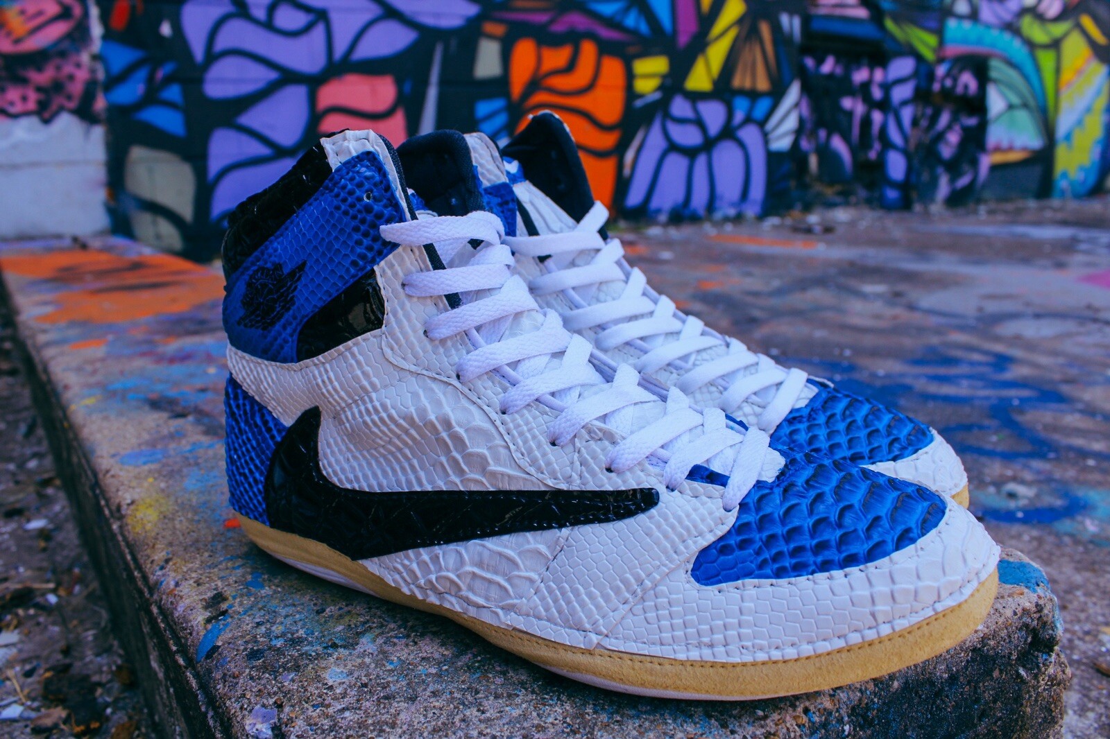 Custom Nike Inflict Wrestling Boxing Shoes Travis Scott Fragment eBay