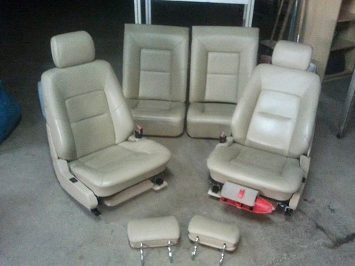 Mercedes-Benz CL C140 / W140 500 SEC (1) Innenausstattung Sitze LEDER Beige Sitz