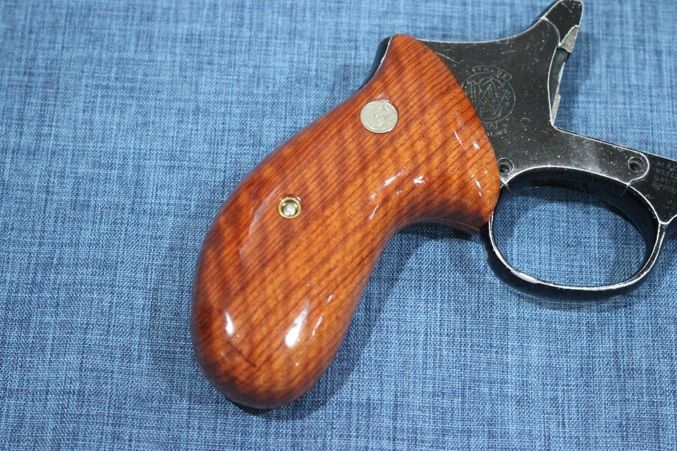 RETRO TARGET 686 ROUND BUTT GRIPS FOR S&W K L FRAME TIGER STRIPE WOOD ...