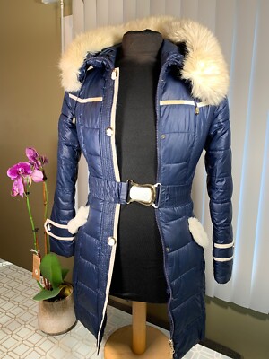 Youth's XL J-N XINDA Blue Fur Quality Jacket Coat W/ Detachable
