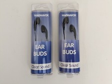 Magnavox MHP4804BK Clear Sound Digital Stereo 13MM Earbuds Black  2 Pack 