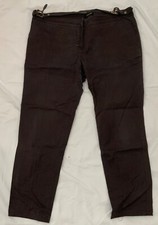 ROBERTO CAVALLI FITTED STRAIGHT PANTS SZ. 48 ITALY-COTTON BLEND-BROWN COLOR-USED