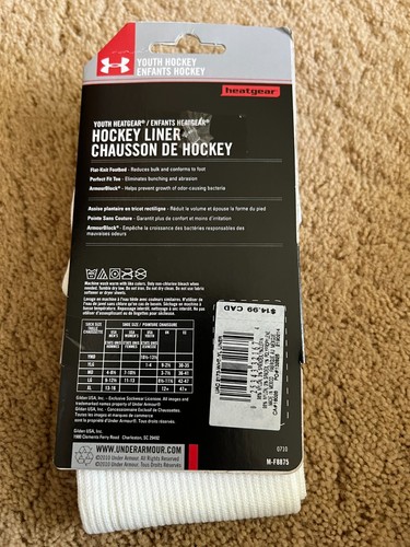 Calcetines Under Armour Heatgear Hockey Forro Talla Grande Blanco 1 Par OTC - Imagen 4 de 5