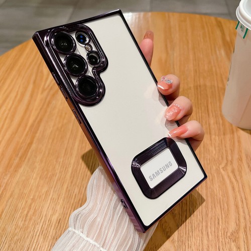 Plating Clear Phone Case For Samsung Galaxy S24 Ultra S23 S22 S20 FE A54 Cover - Zdjęcie 19 z 21