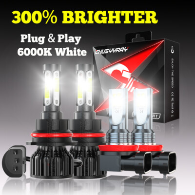 For Chevy Cobalt 2005-2010 Combo 9007 LED Headlight + H11 Fog Light Bulbs Kit