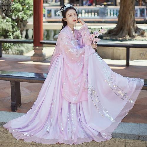 women's light pink flowy dress for cosplay Womens Chinese Traditional Large Size Hanfu Princess Dance Costume complete a dainty contemporary performance look for dance lovers Sexy Cosplay Outfits for Women,2023