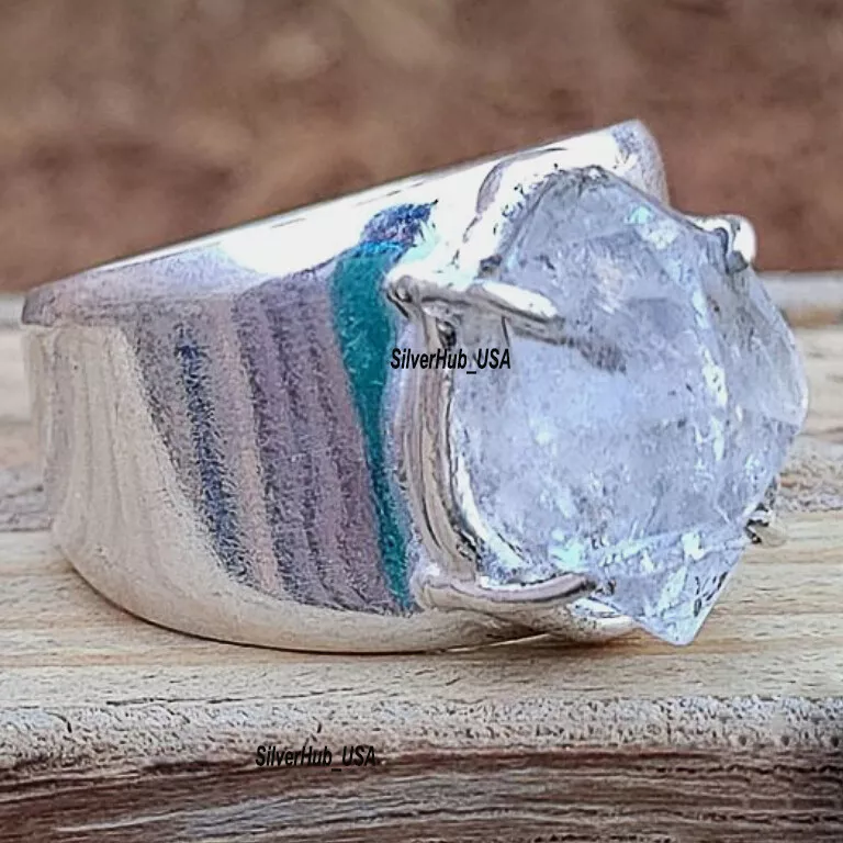 Herkimer Diamond 925 Sterling Silver Ring Valentine Day Jewelry All Size HK 93
