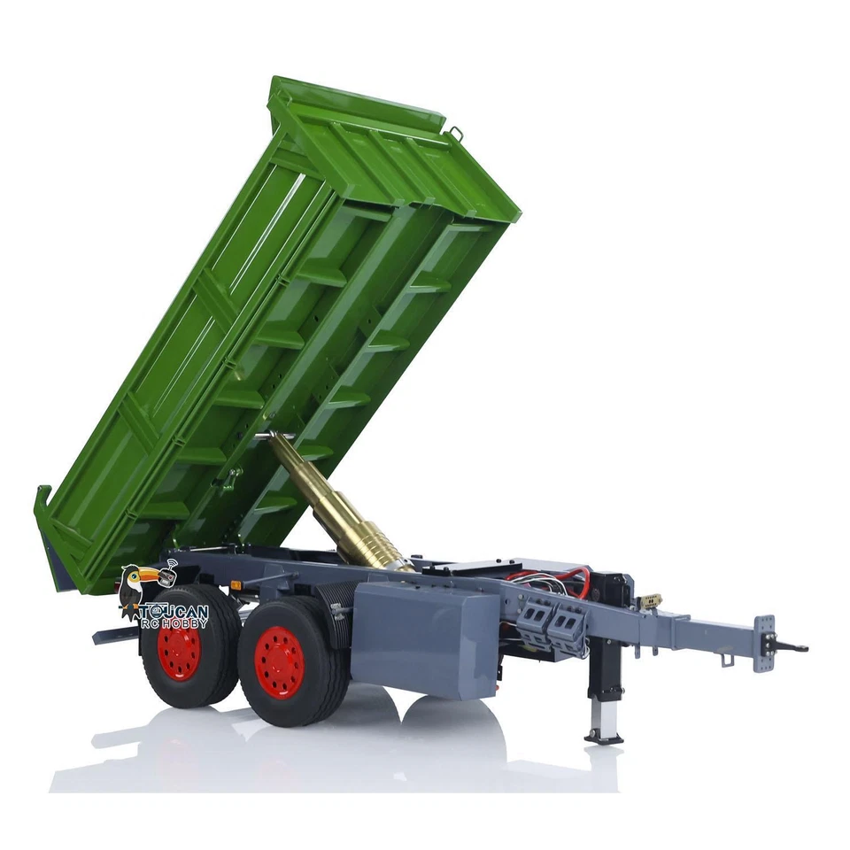 LESU 1/14 Scale 2 Axles Remote Control Hydraulic Dump Trailer for RC Tractor - Image 2 of 4
