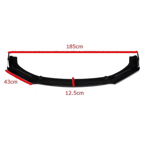 Glossy Black Front Bumper Lip Splitter Spoiler Body Kit For Toyota Corolla 07-12 - Picture 7 of 8