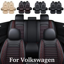 For Volkswagen Car 5 Seat Cover Full Set Pu Leather Front Rear Cushion Protector For Volkswagen Car 5 Seat Cover Full Set Pu Leather Front Rear Cushion Protector