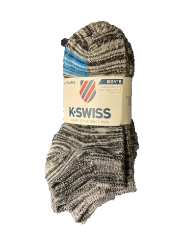K-Swiss Boys Low Cut Socks - 8 Pairs - Sock Size 6-8 - Picture 1 of 3