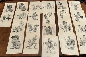 29 - Equitable Life Society Prints Of Robert Riger & George Loh Athletes
