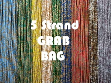 Grab Bag African Waist Beads, 5 Strands, Random Beads, Cotton 42-44 inch Tie-On
