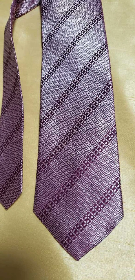 CELINE Genuino Usado Seda Hombres Corbata Corbata Vestido Clásico Lujo Multicolor #16 Foto 4 de 4