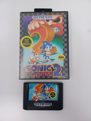 Sega Genesis Sonic Hedgehog 2 (Not For Resale) Box w/ No Manual- Tested