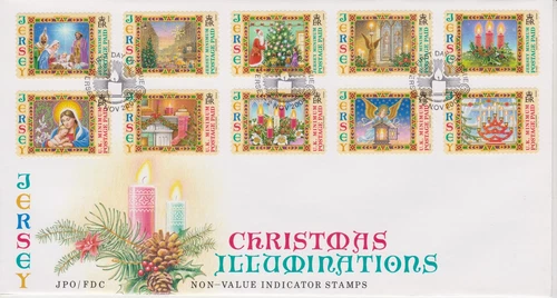 Unaddressed Jersey FDC First Day Cover 2004 Christmas Set