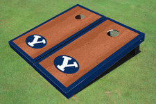 Brigham Young University BYU Navy Rosewood Matching Borders Cornhole Boards