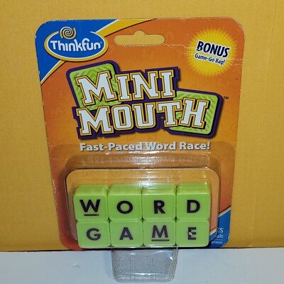 Thinkfun ''Mini Mouth'' Fast-Paced Word Game, With Bonus Game-Go Bag
