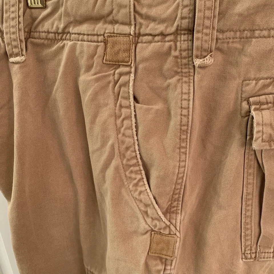 Мужские шорты-карго American Rag Cie 38 плоские спереди бежевые хаки хлопок искусственно состаренные - Изображение 4 из 4