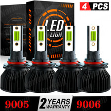 4x 9005 9006 Blue Led Combo Headlight Bulb High Low Beam Kit 8000k Super Bright 4x 9005 9006 Blue Led Combo Headlight Bulb High Low Beam Kit 8000k Super Bright