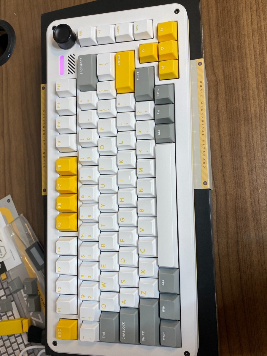 IQUNIX ZX75 Gray White Yellow 81 Keys ABS Wireless IQUNIX ZX75 Gray White Yellow 81 Keys ABS Wireless