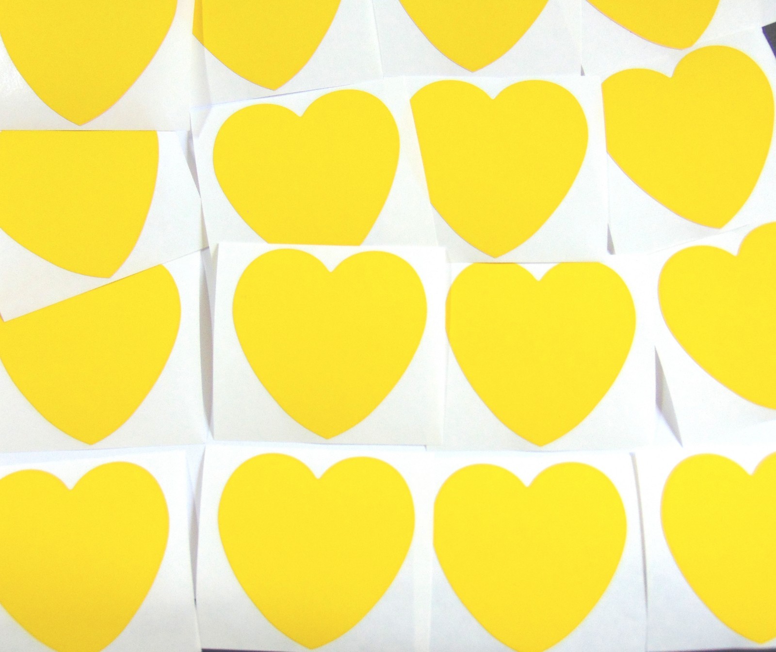 Large 63x63mm Heart Labels Coloured Sticky Hearts Stickers for Craft Decoration eBay
